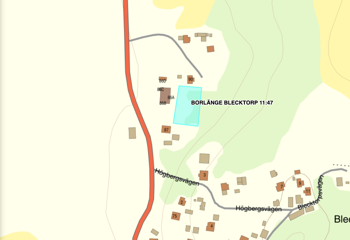 Karta över Bomsarvet 11:47, Borlänge